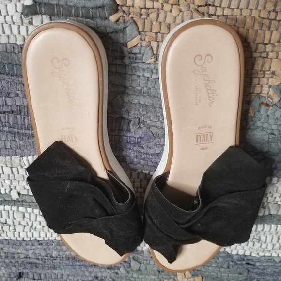 Seychelles Black Coast Leather Slide - Picture 3 of 7